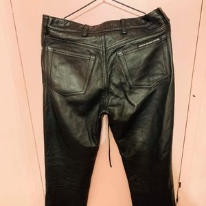 Womes Genuine leather motor cycle pants